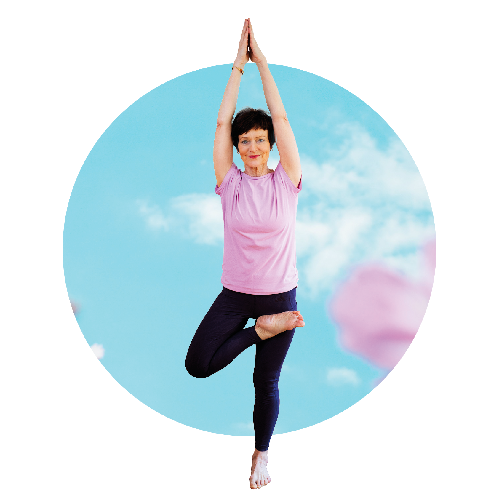 Frau in Yoga Pose